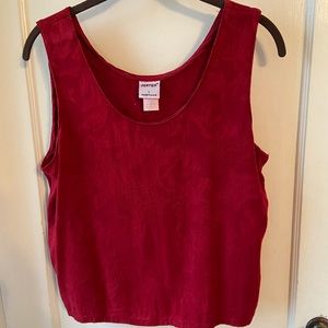 Vintage Gertie’s Classic 100% Lyocell/Tencel Tank Top  in Red, Size Large
